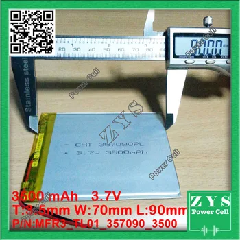 1 pcs. li-ion battery 3.7v 3500mAh rechargeable battery 3.7 v 3500 mah size: 3.5 x 70 x 90mm
1 pcs. li-ion battery 3.7v 3500mAh rechargeable battery 3.7 v 3500 mah size: 3.5 x 70 x 90mm