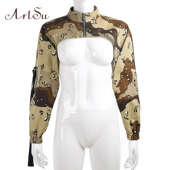 ArtSu Fall Jackets for Women 2018 Camouflage Long Sleeve Short Jacket Oversized Outerwear Womens Harajuku Jacket ASCO20268
ArtSu Fall Jackets for Women 2018 Camouflage Long Sleeve Short Jacket Oversized Outerwear Womens Harajuku Jacket ASCO20268