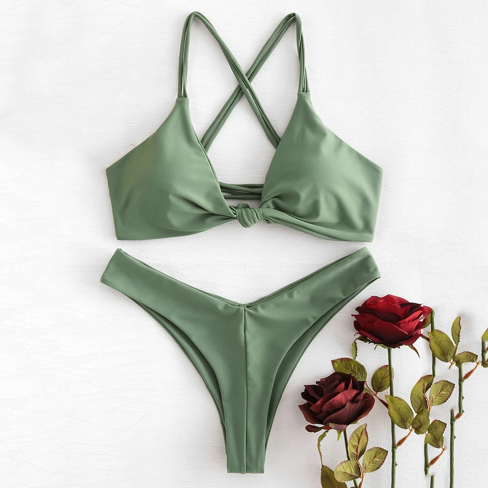 Women Beach Wear Biquini 2018 Knot Criss Cross Bikini Spaghetti Straps Bikini Set Sexy Thong Bikinis Green Pink Swimsuit
Women Beach Wear Biquini 2018 Knot Criss Cross Bikini Spaghetti Straps Bikini Set Sexy Thong Bikinis Green Pink Swimsuit
