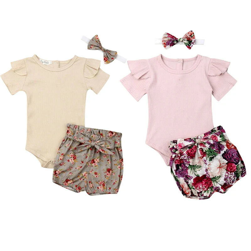 3Pcs/set Baby Girl Clothes Casual Baby Romper+Floral Short Pants+Headband Infant Clothing Outfit Summer Newborn Clothes
3Pcs/set Baby Girl Clothes Casual Baby Romper+Floral Short Pants+Headband Infant Clothing Outfit Summer Newborn Clothes