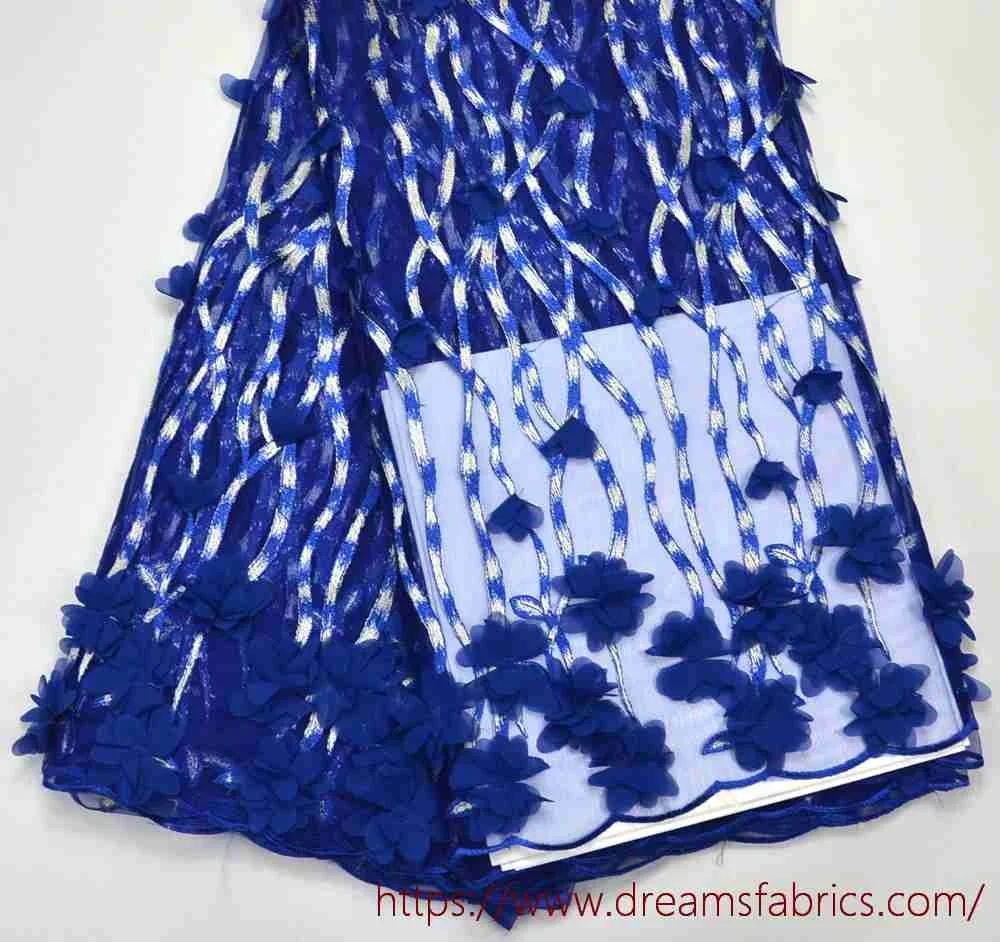 Latest 100% Nigeria Design High Quality 3d Flowers Royal blue Tulle lace Applique African wedding lace fabrics 5 Yards
Latest 100% Nigeria Design High Quality 3d Flowers Royal blue Tulle lace Applique African wedding lace fabrics 5 Yards