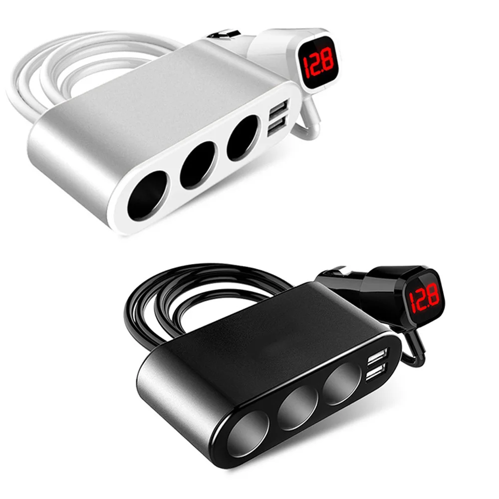 12-24V Universal Car USB Cigarette Lighter Socket Splitter Power Adapter 2 USB Car Charger With Voltmeter 3-Port For iPhone MP3
12-24V Universal Car USB Cigarette Lighter Socket Splitter Power Adapter 2 USB Car Charger With Voltmeter 3-Port For iPhone MP3