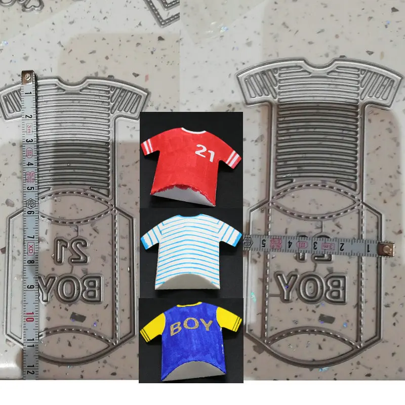 No.21 Boy Football Jersey Metal Cutting Dies Stencils for Scrapbooking Craft Die Embossing Paper Cards Making Dies Cut 12x6.8cm
No.21 Boy Football Jersey Metal Cutting Dies Stencils for Scrapbooking Craft Die Embossing Paper Cards Making Dies Cut 12x6.8cm