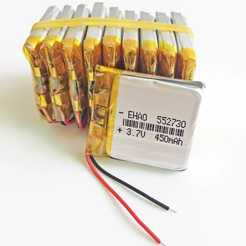 10 pcs 3.7V 450mAh 552730 Lithium Polymer LiPo Rechargeable Battery Li ion cells For Mp3 smart watch PAD DVD bluetooth headset
10 pcs 3.7V 450mAh 552730 Lithium Polymer LiPo Rechargeable Battery Li ion cells For Mp3 smart watch PAD DVD bluetooth headset