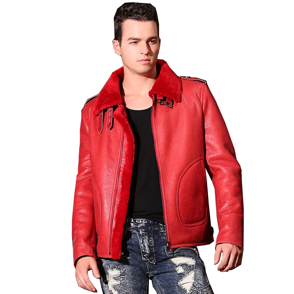 Men Quality Real Sheepskin Fur Coat Genuine Leather Male Formal Red Shearling Clothing Sheepskin Jacket Men Fur Outwear
Men Quality Real Sheepskin Fur Coat Genuine Leather Male Formal Red Shearling Clothing Sheepskin Jacket Men Fur Outwear
