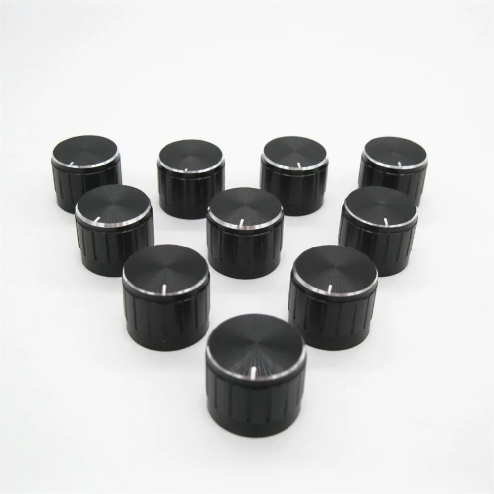 10pcs Volume Control Rotary Knobs black For 6mm Dia. Knurled Shaft Potentiometer Audio amplifier knob switch Size: 21MM x 17MM
10pcs Volume Control Rotary Knobs black For 6mm Dia. Knurled Shaft Potentiometer Audio amplifier knob switch Size: 21MM x 17MM