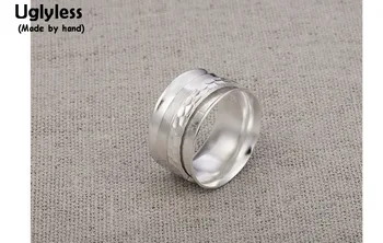 Uglyless Genuine S 990 Silver Women Fine Jewelry Handmade Knocking Face Wide Finger Ring Simple Ethnic Rings Personalized Bijoux
Uglyless Genuine S 990 Silver Women Fine Jewelry Handmade Knocking Face Wide Finger Ring Simple Ethnic Rings Personalized Bijoux