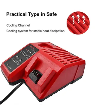 Fast Charger UK Plug For Milwaukee M12-18FC 12-18V Li-Ion Multi Voltage Battery Charger For M18/M14/M12 REDLITHIUM-ION Battery
Fast Charger UK Plug For Milwaukee M12-18FC 12-18V Li-Ion Multi Voltage Battery Charger For M18/M14/M12 REDLITHIUM-ION Battery