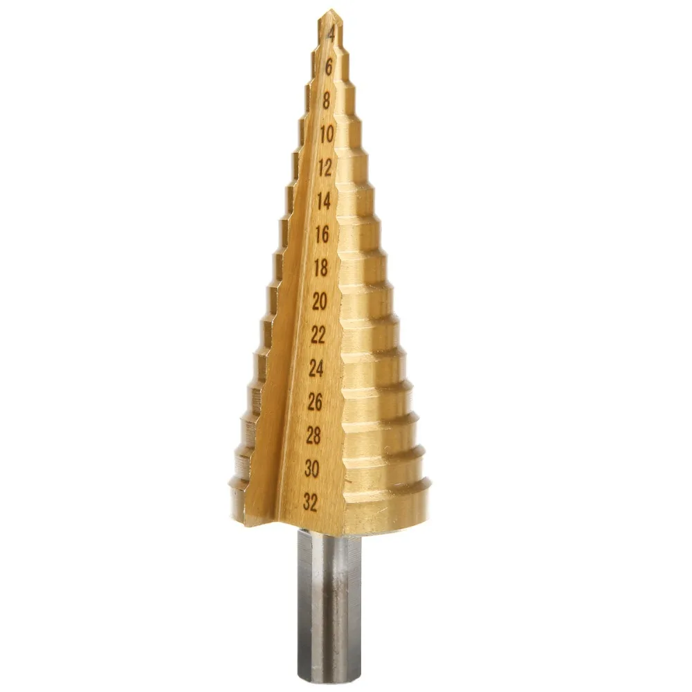 Mayitr 1Piece HSS Step Drill 4-32mm HSS Titanium Step Drill Countersink Conical Drill For Metal Wood
Mayitr 1Piece HSS Step Drill 4-32mm HSS Titanium Step Drill Countersink Conical Drill For Metal Wood