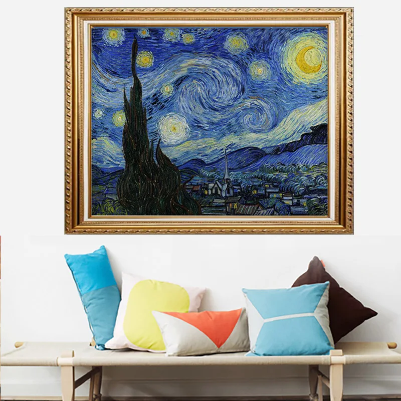 DIY Diamond Embroidery,Round Diamond Van Gogh Starry Sky landscape Full rhinestone 5D Diamond painting cross stitch,needlework
DIY Diamond Embroidery,Round Diamond Van Gogh Starry Sky landscape Full rhinestone 5D Diamond painting cross stitch,needlework