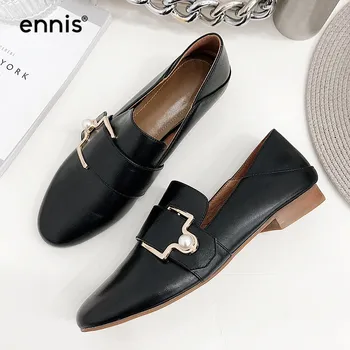 ENNIS 2019 Black Flats Loafers Shoes Women Genuine Leather Casual Shoes Pearl Buckle Spring Beige Flat Shoes Fashion NEW C908
ENNIS 2019 Black Flats Loafers Shoes Women Genuine Leather Casual Shoes Pearl Buckle Spring Beige Flat Shoes Fashion NEW C908