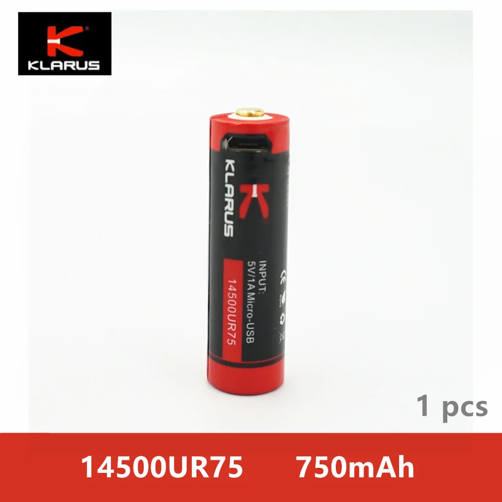 1pcs KLARUS 14500RU75 14500 750mAh 2.77W 3.7v Li-ion battery with Micro-USB charging port rechargeable battery drop shipping
1pcs KLARUS 14500RU75 14500 750mAh 2.77W 3.7v Li-ion battery with Micro-USB charging port rechargeable battery drop shipping