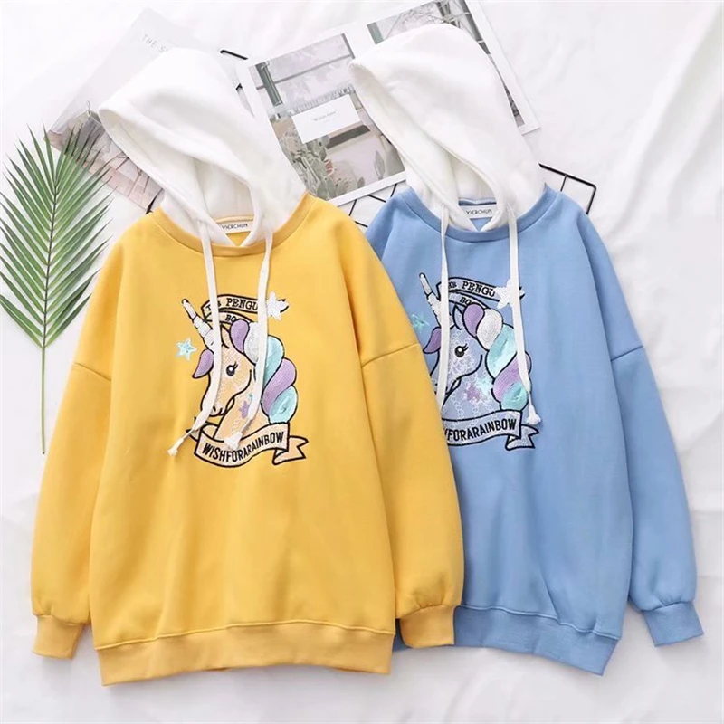 Unicorn glitter hoodie top