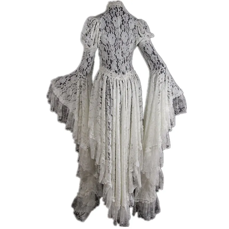 Women White Retro Vintage Solid Lace Medieval Cardigan Cosplay Elegant Long Tail Pleated Outwear Victorian Ball Gown 5xl
Women White Retro Vintage Solid Lace Medieval Cardigan Cosplay Elegant Long Tail Pleated Outwear Victorian Ball Gown 5xl