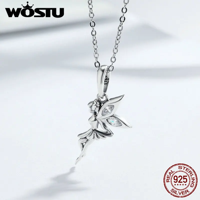 WOSTU Authentic 100% 925 Sterling Silver Flower Fairy Long Necklace Women Pendant Necklace Sterling Silver Jewelry FIC359
WOSTU Authentic 100% 925 Sterling Silver Flower Fairy Long Necklace Women Pendant Necklace Sterling Silver Jewelry FIC359
