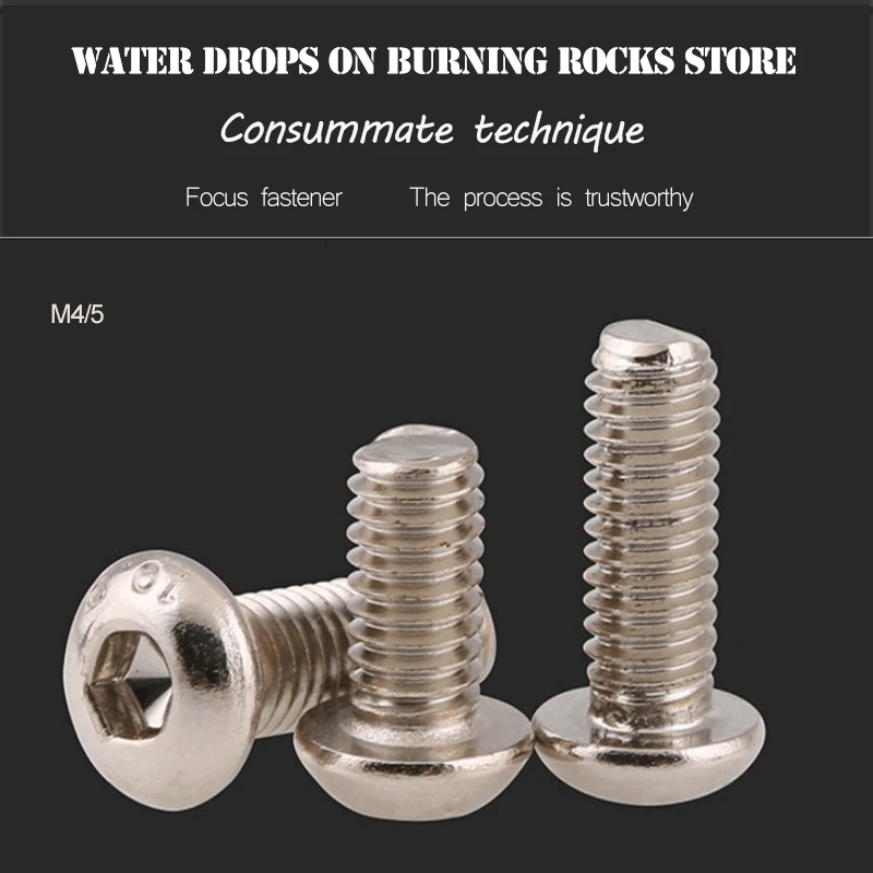 Free shipping Grade 10.9 high strength nickel plated half round head inner hexagon screw inner hexagon screw M4M5x5...40mm
Free shipping Grade 10.9 high strength nickel plated half round head inner hexagon screw inner hexagon screw M4M5x5...40mm