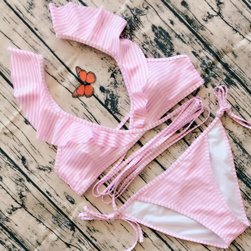 2019 Stripes Push Up Bikini Set Women Helter Ruffle Swimwear Sexy Off Shoulder String Swimsuit Women Beach Bathing Suit Swimming
2019 Stripes Push Up Bikini Set Women Helter Ruffle Swimwear Sexy Off Shoulder String Swimsuit Women Beach Bathing Suit Swimming