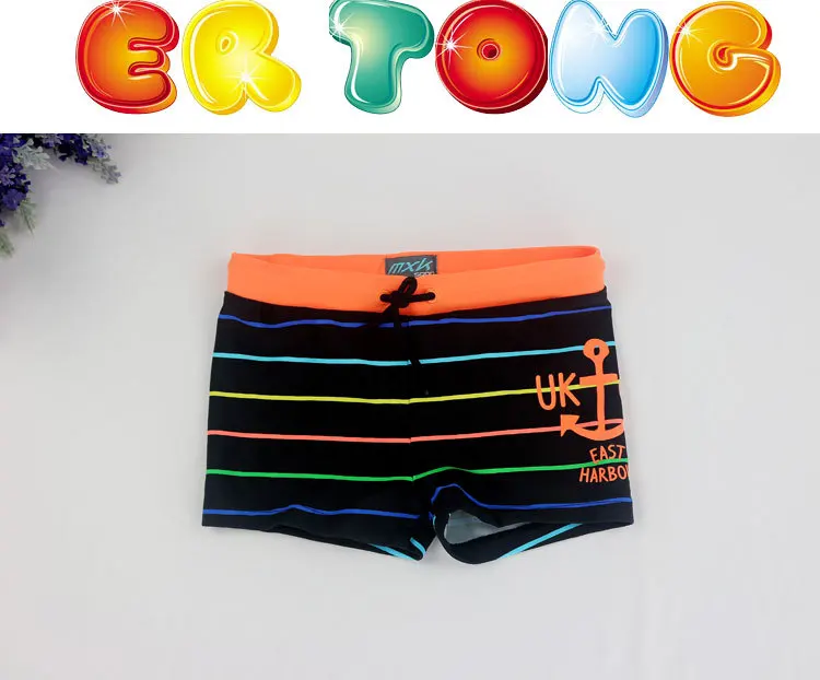 Summer Boy Swim Trunks fir Schwammen Nylon gesträifte Swimsuit Kids Swim Shorts Baby Boys Beach Swimwear Kanner Kleeder