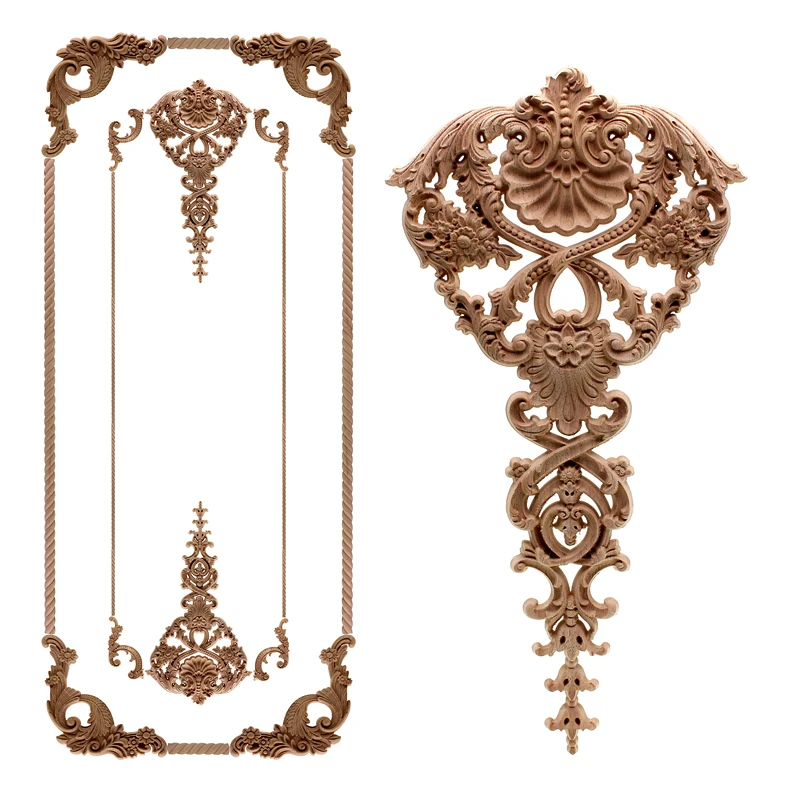 European Oak Wood Floral Carving Applique vintage Home decor Decoration Accessories Door Cabinet Furniture Figurines
European Oak Wood Floral Carving Applique vintage Home decor Decoration Accessories Door Cabinet Furniture Figurines