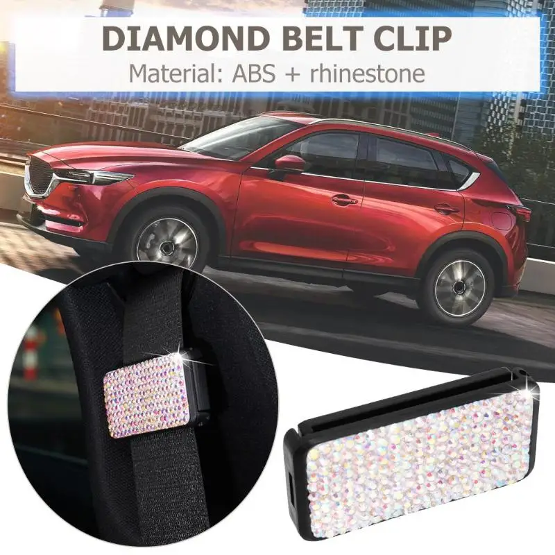 Rhinestone Car Seat Belt Clip Safety Belt Tightness Adjuster Universal Practical Accessories in The Car
Rhinestone Car Seat Belt Clip Safety Belt Tightness Adjuster Universal Practical Accessories in The Car