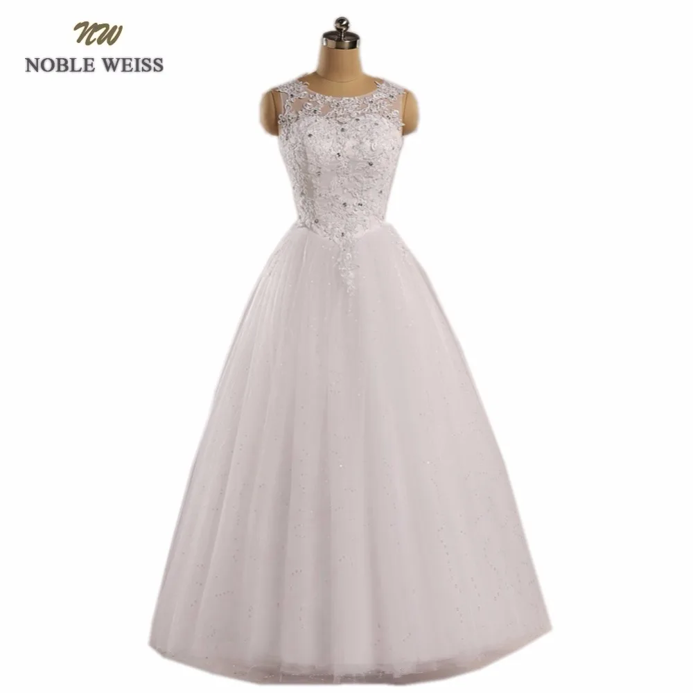 NOBLE WEISS O-Neck Appliques Beading Lace-up Back Ball Gown Floor-Length Wedding Dresses Custom Made Bridal Dress
NOBLE WEISS O-Neck Appliques Beading Lace-up Back Ball Gown Floor-Length Wedding Dresses Custom Made Bridal Dress