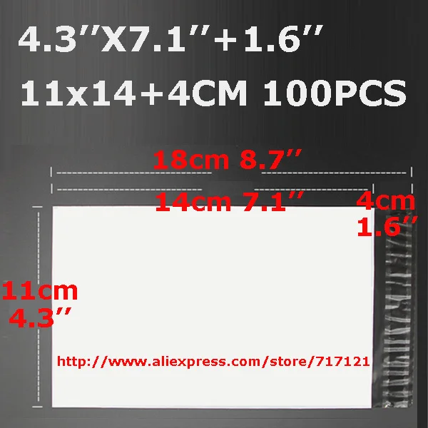 white Self-adhesive mailing bags / plastic poly bags 100/ lot 11x14+4CM_4.3"x7.1" +1.6'' free shipping
white Self-adhesive mailing bags / plastic poly bags 100/ lot 11x14+4CM_4.3"x7.1" +1.6'' free shipping