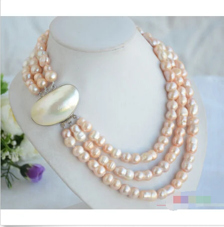 FREE SHIPPING>@@> P4864 3row 20" 19mm pink double freshwater pearl necklace ^^^@^Noble style Natural Fine jewe &
FREE SHIPPING>@@> P4864 3row 20" 19mm pink double freshwater pearl necklace ^^^@^Noble style Natural Fine jewe &