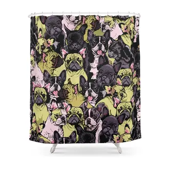 Social French Bulldog Shower CurtainSet Bath Curtain For Bathroom With Non-slip Floor Mat 
Social French Bulldog Shower CurtainSet Bath Curtain For Bathroom With Non-slip Floor Mat