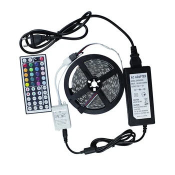 5M 24V LED Strip Light 5050 SMD Non-waterproof RGB LED Tape With 44 Key IR Remote Controller Led Ribbon + 24V 2A Power Adapter
5M 24V LED Strip Light 5050 SMD Non-waterproof RGB LED Tape With 44 Key IR Remote Controller Led Ribbon + 24V 2A Power Adapter
