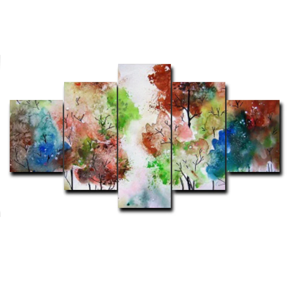 Spring Scenery Abstract Modern Poster Watercolor Canvas Oil Painting For Living Room Cuadros Home Decoration Wall Art No Frame | Дом и сад