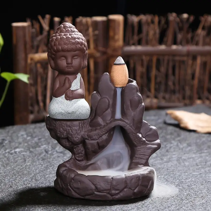 New Mini Ceramic Craft Smoke Waterfall Incense Burner Dragon Buddha Backflow Tower Incense Holder Office Home Decor +10pcs Cones
New Mini Ceramic Craft Smoke Waterfall Incense Burner Dragon Buddha Backflow Tower Incense Holder Office Home Decor +10pcs Cones