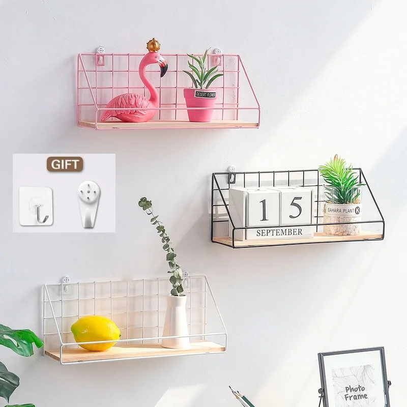 Wall Mounted Floating Shelves Rustic Metal Wire Storage Shelves Display Racks Home Decor
Wall Mounted Floating Shelves Rustic Metal Wire Storage Shelves Display Racks Home Decor