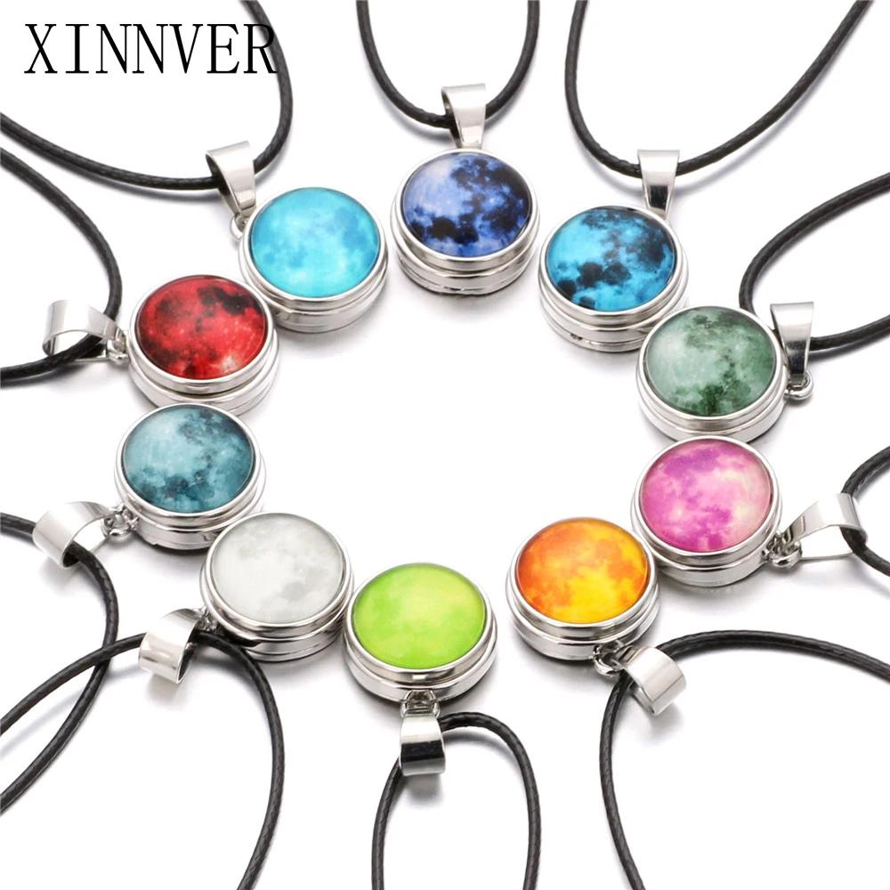 Glass Luminous Star Series Planet Necklace Crystal Snap Button Pendant Necklaces Glow in the Darkness Jewelry Christmas Gift
Glass Luminous Star Series Planet Necklace Crystal Snap Button Pendant Necklaces Glow in the Darkness Jewelry Christmas Gift