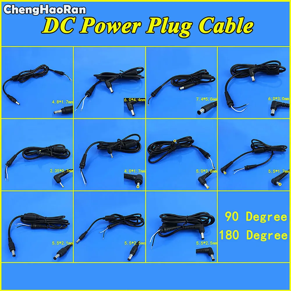 ChengHaoRan 1Pcs Adapter Output Power Cord DC Male Plug with Cable 5.5*2.5/2.1 4.0*1.7 3.5*1.35 2.5*0.7mm for Asus Lenovo
ChengHaoRan 1Pcs Adapter Output Power Cord DC Male Plug with Cable 5.5*2.5/2.1 4.0*1.7 3.5*1.35 2.5*0.7mm for Asus Lenovo