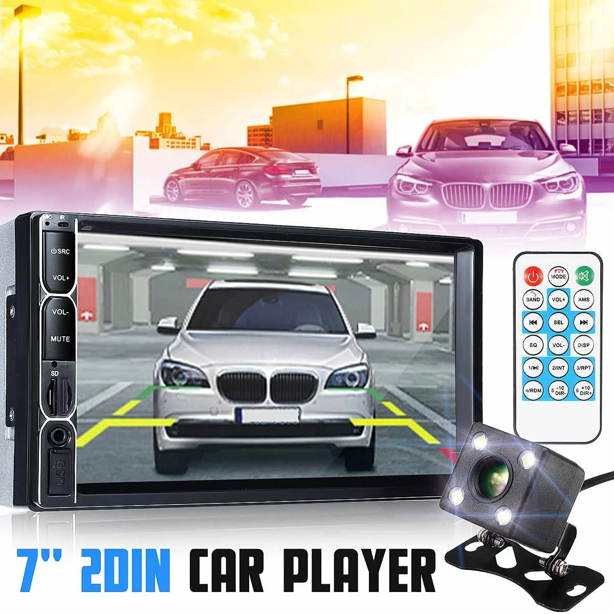 2 DIN 7'' MP5 Player LCD Touchable Screen Car Radio Stereo Player bluetooth FM Rear View Camera USB Mirror Link Remote Control
2 DIN 7'' MP5 Player LCD Touchable Screen Car Radio Stereo Player bluetooth FM Rear View Camera USB Mirror Link Remote Control