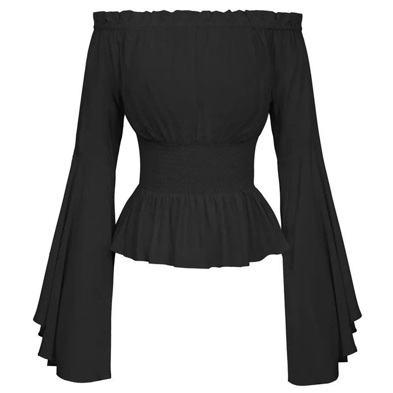 Women's Renaissance Medieval Clothes 2019 New Fashion Big Flare Sleeve Tops Sexy Slash Neck Shirts Vintage Retro Gothic Blouse
Women's Renaissance Medieval Clothes 2019 New Fashion Big Flare Sleeve Tops Sexy Slash Neck Shirts Vintage Retro Gothic Blouse