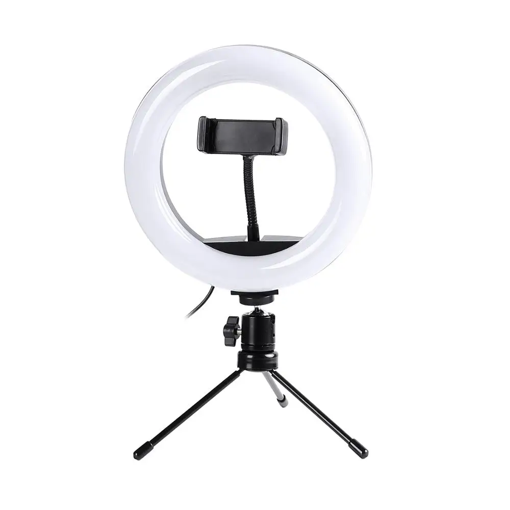 Photography LED Selfie Ring Light 20CM Dimmable Camera Phone Ring Lamp 8inch With Table Tripods For Makeup Video Live Studio
Photography LED Selfie Ring Light 20CM Dimmable Camera Phone Ring Lamp 8inch With Table Tripods For Makeup Video Live Studio