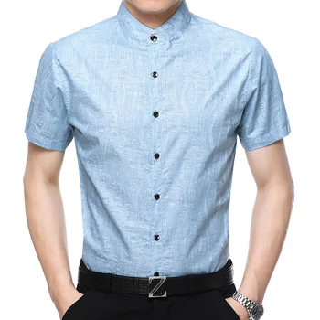 Gray Father Shirt Men Shirts 2018 New Summer Stand Collar Fashion Chemise Homme Mens Dress Shirts Short Sleeve Shirt Male Tops
Gray Father Shirt Men Shirts 2018 New Summer Stand Collar Fashion Chemise Homme Mens Dress Shirts Short Sleeve Shirt Male Tops