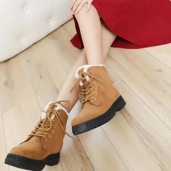 Large Size 25-66 Nice Pop Womens Winter Warm Short Ankle Snow Boots Botas Femininas Lace Up Women Casual Flat Cotton Shoes O1126
Large Size 25-66 Nice Pop Womens Winter Warm Short Ankle Snow Boots Botas Femininas Lace Up Women Casual Flat Cotton Shoes O1126