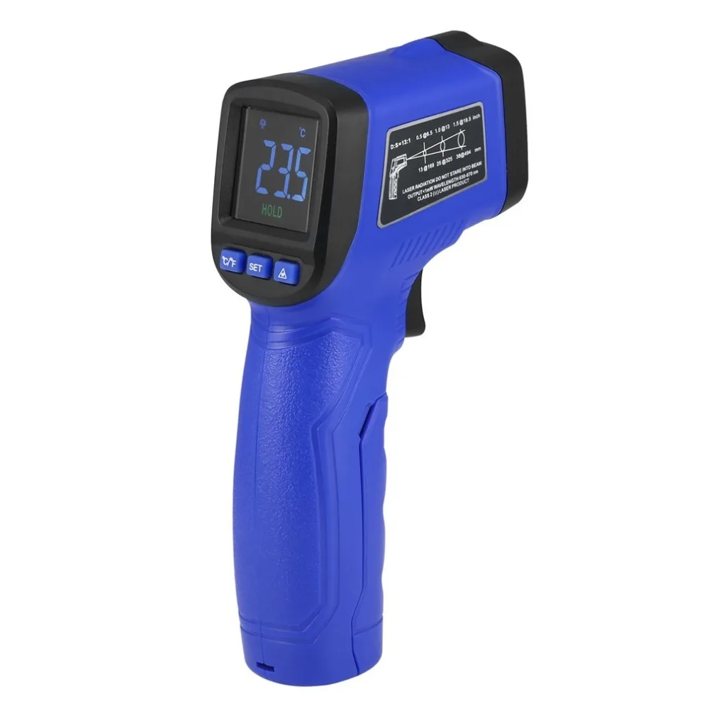 Digital Red Laser Infrared Thermometer Non-Contact IR Pyrometer LCD Temperature Meter Gun Point with Backlight For Industial Use
Digital Red Laser Infrared Thermometer Non-Contact IR Pyrometer LCD Temperature Meter Gun Point with Backlight For Industial Use