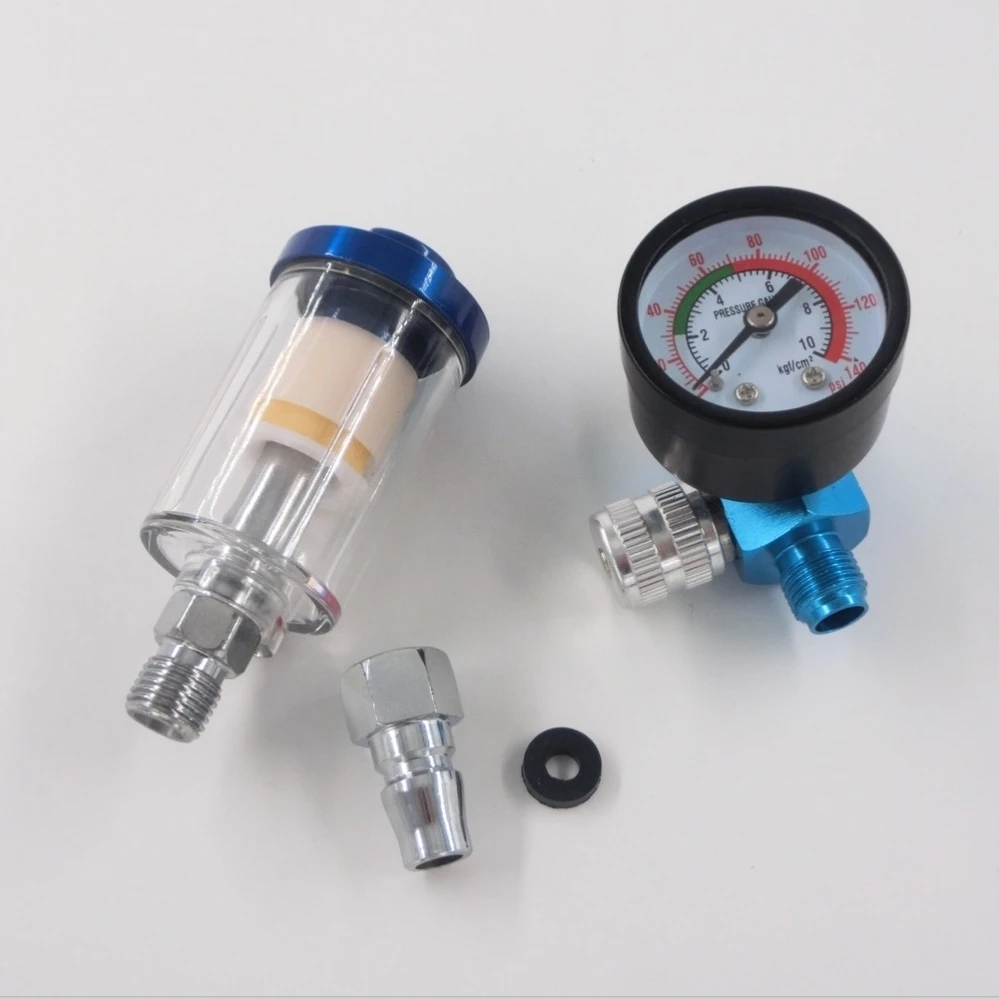 Scratch HVLP Spray Gun Air Regulator Gauge & In-Line Water Trap Filter Tool Spray Gun Regulator and Mini Spray Gun Air Filter
Scratch HVLP Spray Gun Air Regulator Gauge & In-Line Water Trap Filter Tool Spray Gun Regulator and Mini Spray Gun Air Filter