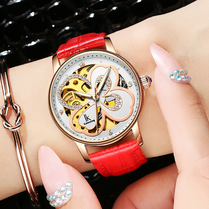 New Ladies Dress Watches Women Watches Top Brand Luxury Sport Wrist Watch Mechanical Watch Fashion Red Leather relogio feminino
New Ladies Dress Watches Women Watches Top Brand Luxury Sport Wrist Watch Mechanical Watch Fashion Red Leather relogio feminino