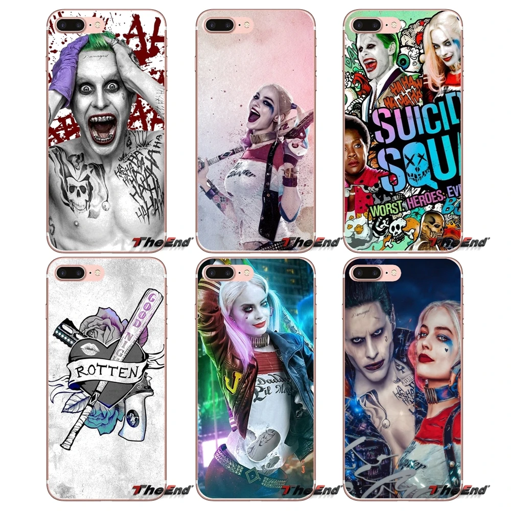 

For Apple iPhone X 4 4S 5 5S SE 5C 6 6S 7 8 Plus 6Plus 7plus 8plus Fundas Coque Harley Quinn Suicide Squad Soft Phone Case