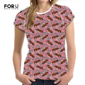 FORUDESIGNS Pink Crazy Horse T Shirt Femme Summer Short Sleeve Flower Style Women Tops Tee Funny Polyester Tshirt 3d T-shirt
FORUDESIGNS Pink Crazy Horse T Shirt Femme Summer Short Sleeve Flower Style Women Tops Tee Funny Polyester Tshirt 3d T-shirt