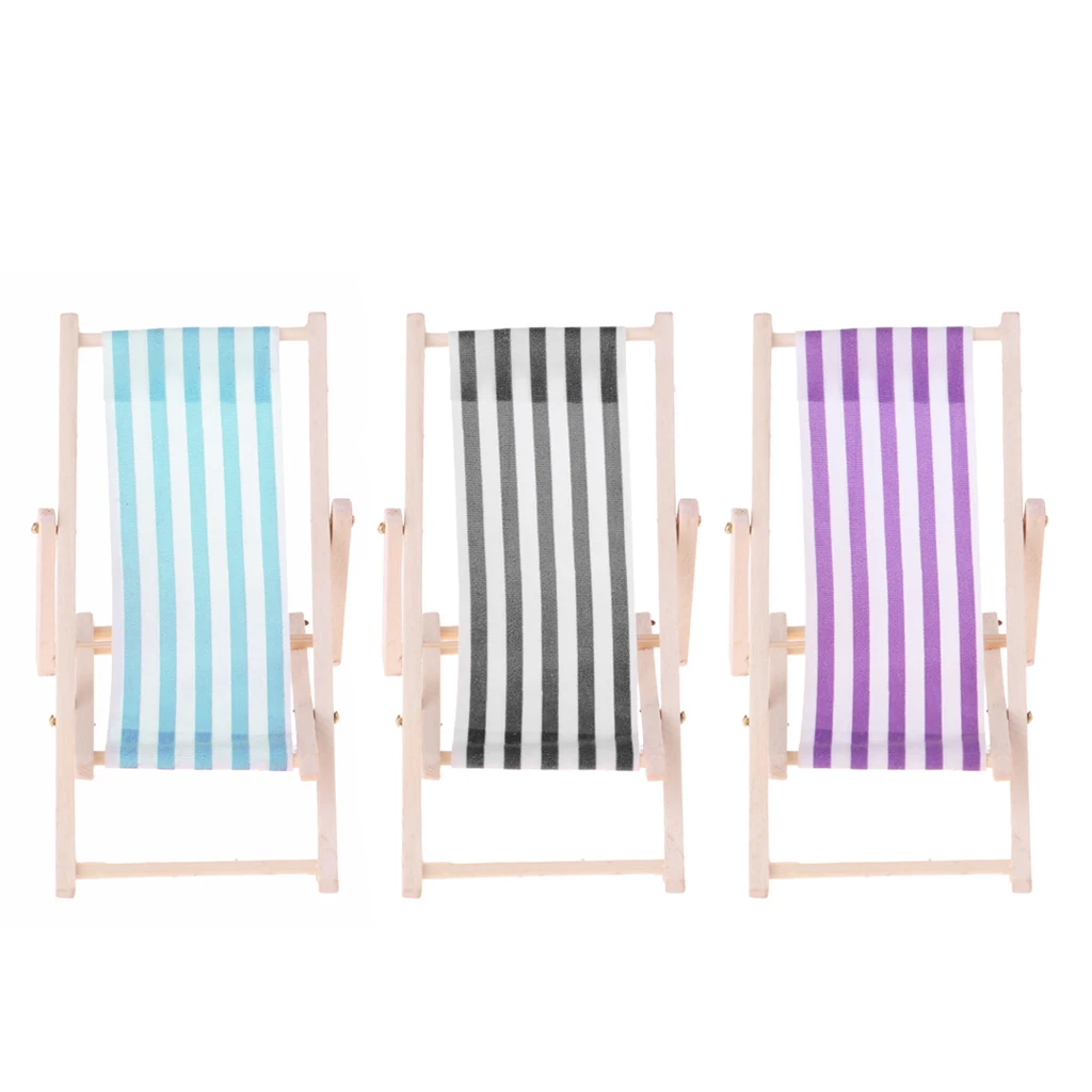 1:12 Pretend Play Toy Miniature Foldable Beach Chair for Doll Home Outdoor Garden Yard Furniture and Acessories 1:12 Pretend Play Toy Miniature Foldable Beach Chair for Doll Home Outdoor Garden Yard Furniture and Acessories
