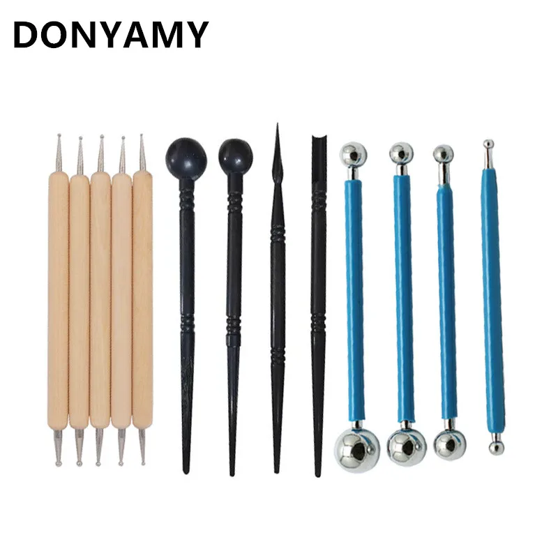 13 Pcs DIY Ball Stylus Dotting Tool Set for Clay Pottery Ceramics Sculpting Carving Modeling Rock Painting Cake Baking
13 Pcs DIY Ball Stylus Dotting Tool Set for Clay Pottery Ceramics Sculpting Carving Modeling Rock Painting Cake Baking