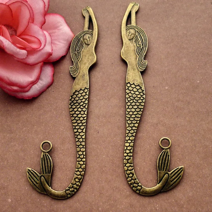 Daisies 10pcs Mermaid Bookmarks 120mmx32mm Antique Bronze Plated Pendants Vintage Jewelry Making DIY Handmade Craft
Daisies 10pcs Mermaid Bookmarks 120mmx32mm Antique Bronze Plated Pendants Vintage Jewelry Making DIY Handmade Craft