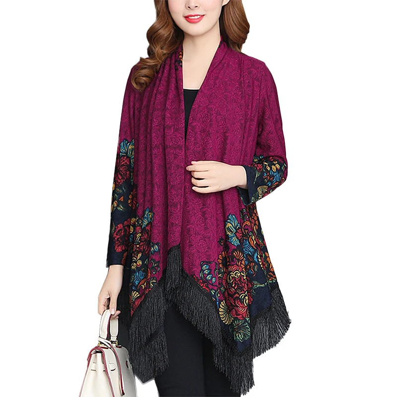 2019 Spring Autumn Cardigans Women elegant long Sleeve Tassel Outerwear loose plus size Coat Jacket Female
2019 Spring Autumn Cardigans Women elegant long Sleeve Tassel Outerwear loose plus size Coat Jacket Female