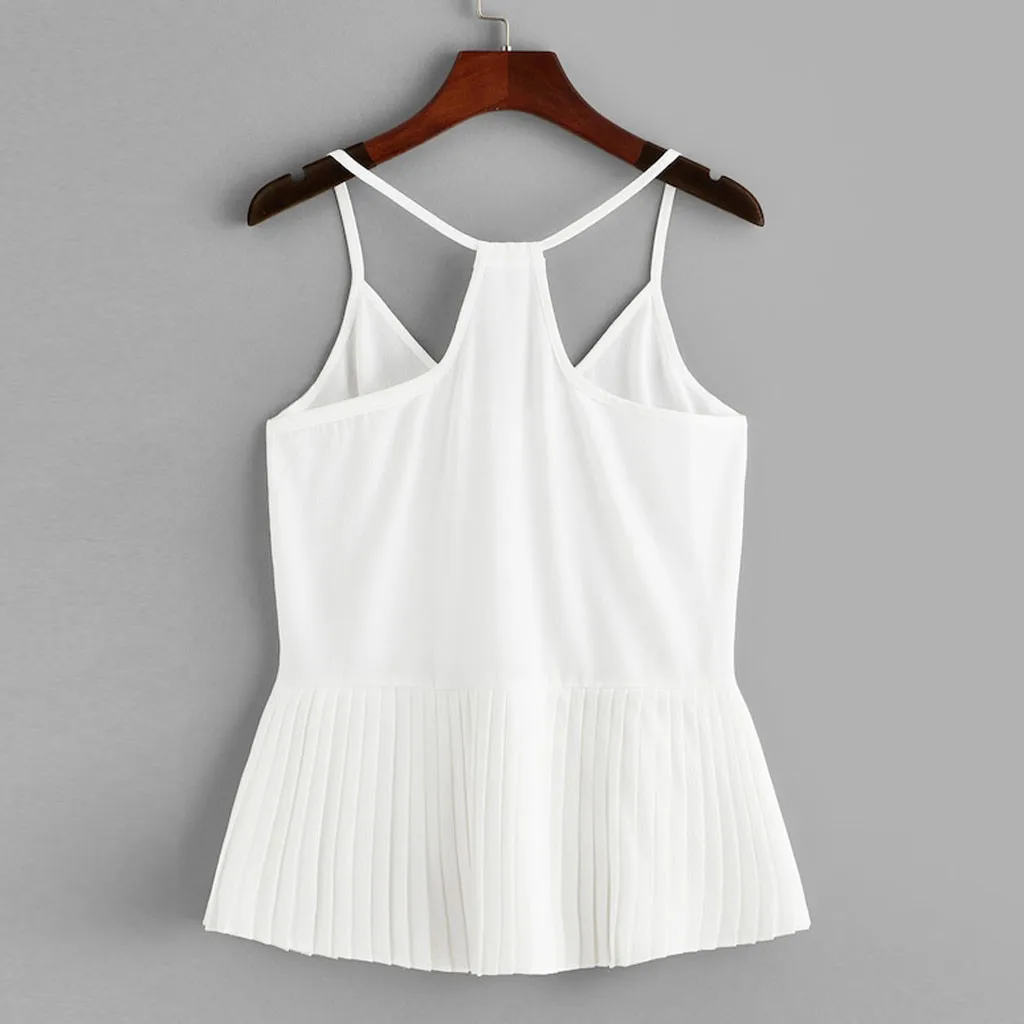Women Clothing Summer Sleeveless Crop Vest Tank Shirt Blouse Casual Cami Tops Simple Fresh Debardeur Femme Ete
Women Clothing Summer Sleeveless Crop Vest Tank Shirt Blouse Casual Cami Tops Simple Fresh Debardeur Femme Ete