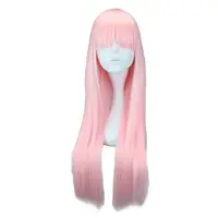 QQXCAIW Long Straight Women Cosplay Light Pink 70 Cm Synthetic Hair Wigs QQXCAIW Long Straight Women Cosplay Light Pink 70 Cm Synthetic Hair Wigs
